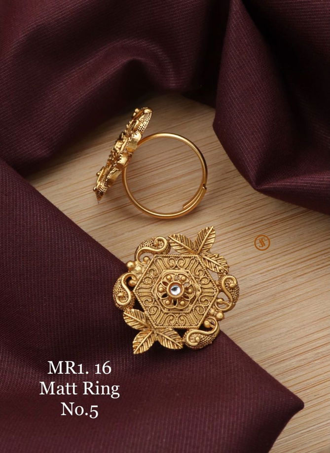 MR1 Designer Rajawadi Matt Rings Wholesalers In Delhi
